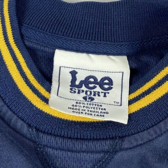 Vintage Michigan Wolverines Lee Sport Crewneck Sweatshirt Size L Embroidered 90s - Picture 3 of 16